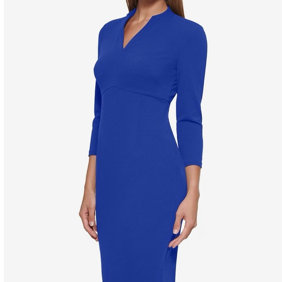 Calvin Klein Dresses & Skirts - Calvin Klein
3/4 Sleeve V-Neck Scuba Crepe Sheath Dress- BRAND NEW WITH TAGS